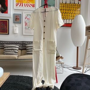 Zara white jumpsuit